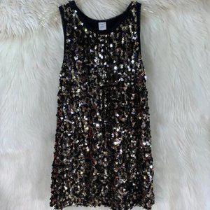 Jane Darling By Me Glitter Tank Size Small Top Blouse Shimmer Gold Silver